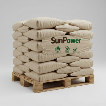 Französische Holzpellets SunPower (Dreifach-Zertifizierung) – Palette 1050kg